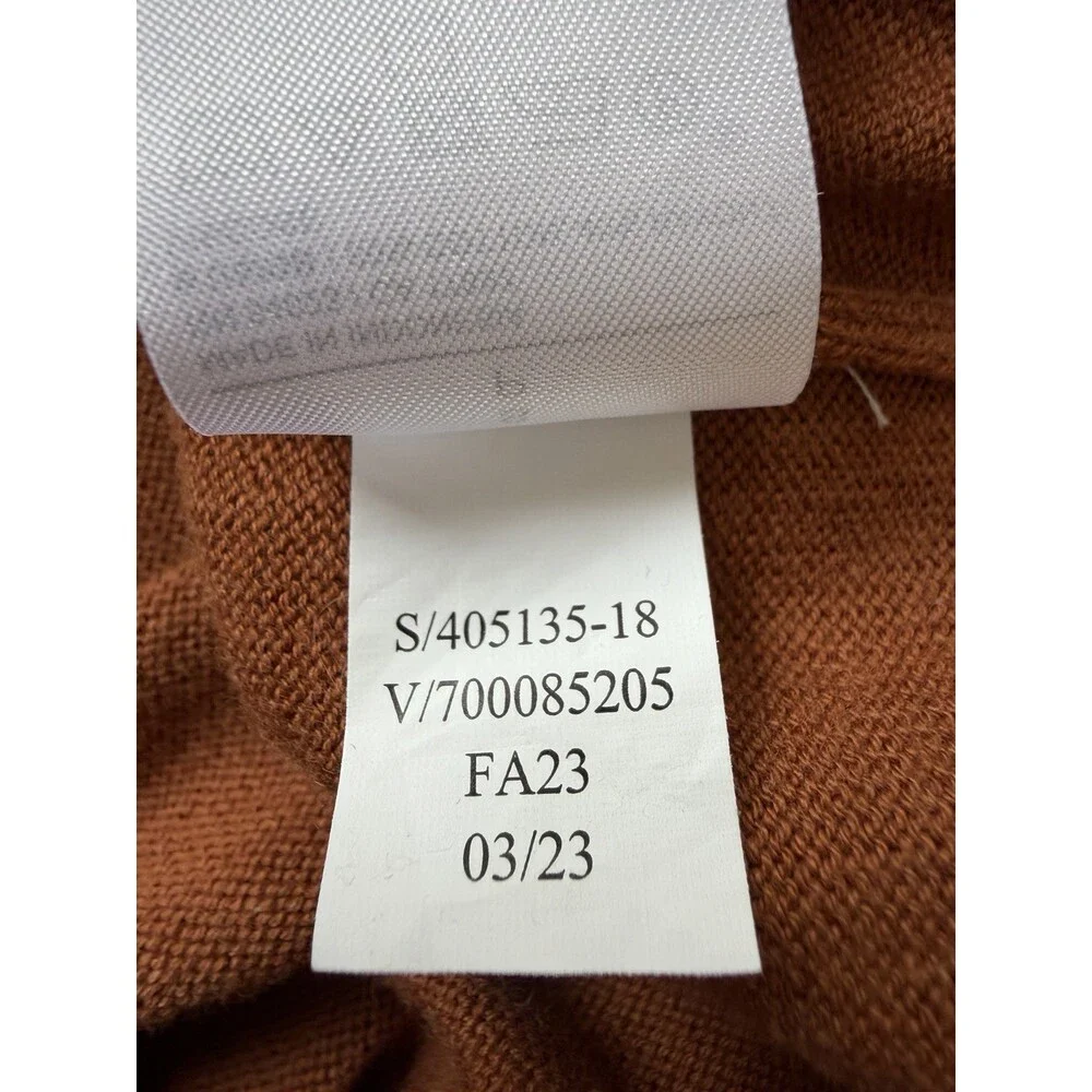 Banana Republic Forever Sweater Cardigan Small Rust Orange Cotton Blend V-Neck - Picture 5 of 7